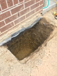 Slab being underpinned in Geelong.